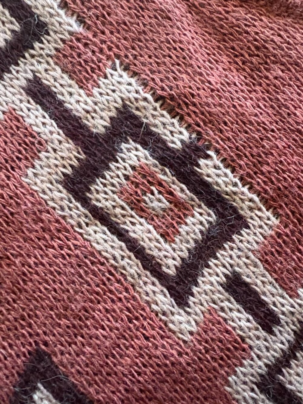 Made in Italy Knit Mauve Poncho - Picture 2 of 4